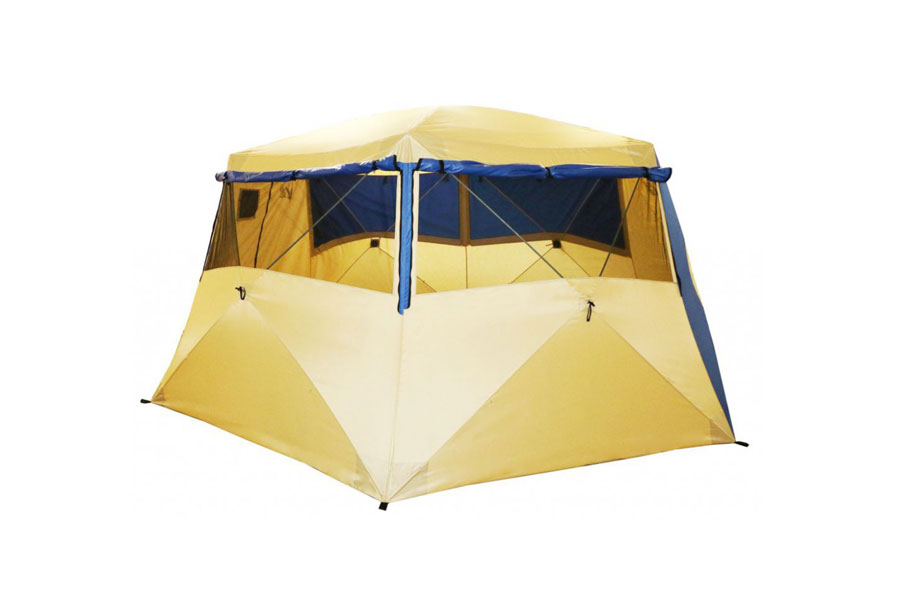 Pelsue Interlocking Series Work Tent - yellow and white, 10' x 10' x