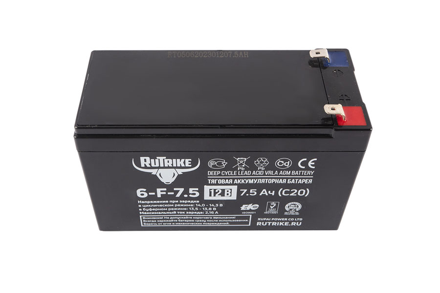 Тяговый аккумулятор RuTrike 6-F-7.5