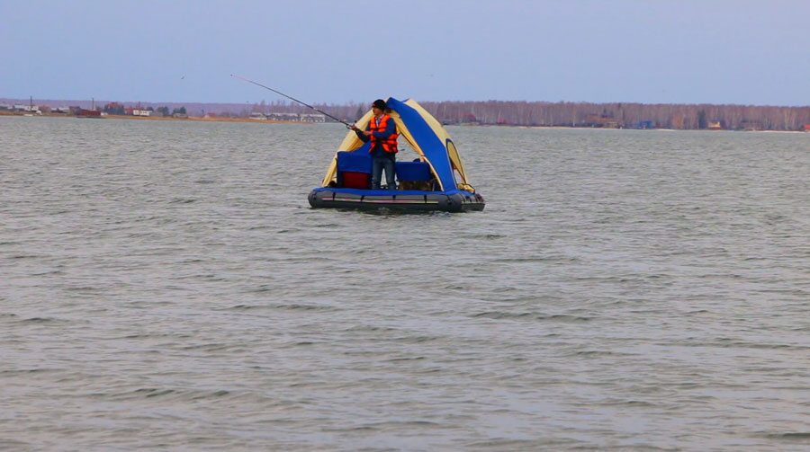 Надувной плот-палатка Polar bird Raft 260+стеклокомпозит