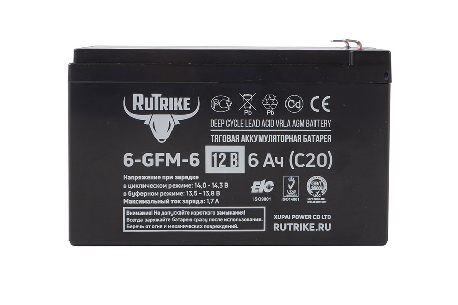 Тяговый аккумулятор RuTrike 6-GFM-6