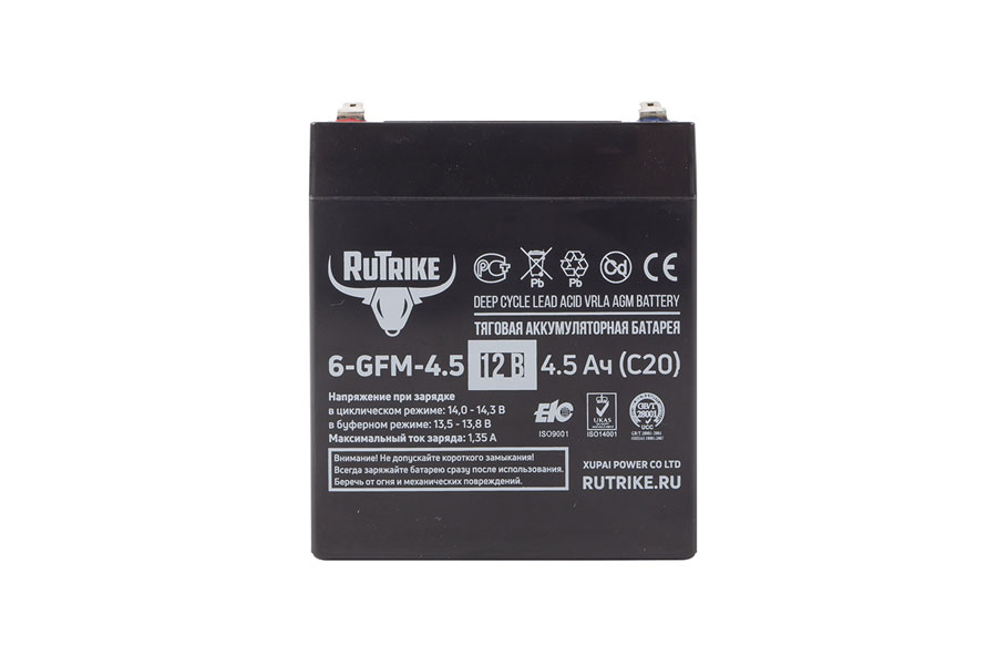 Тяговый аккумулятор RuTrike 6-GFM-4.5