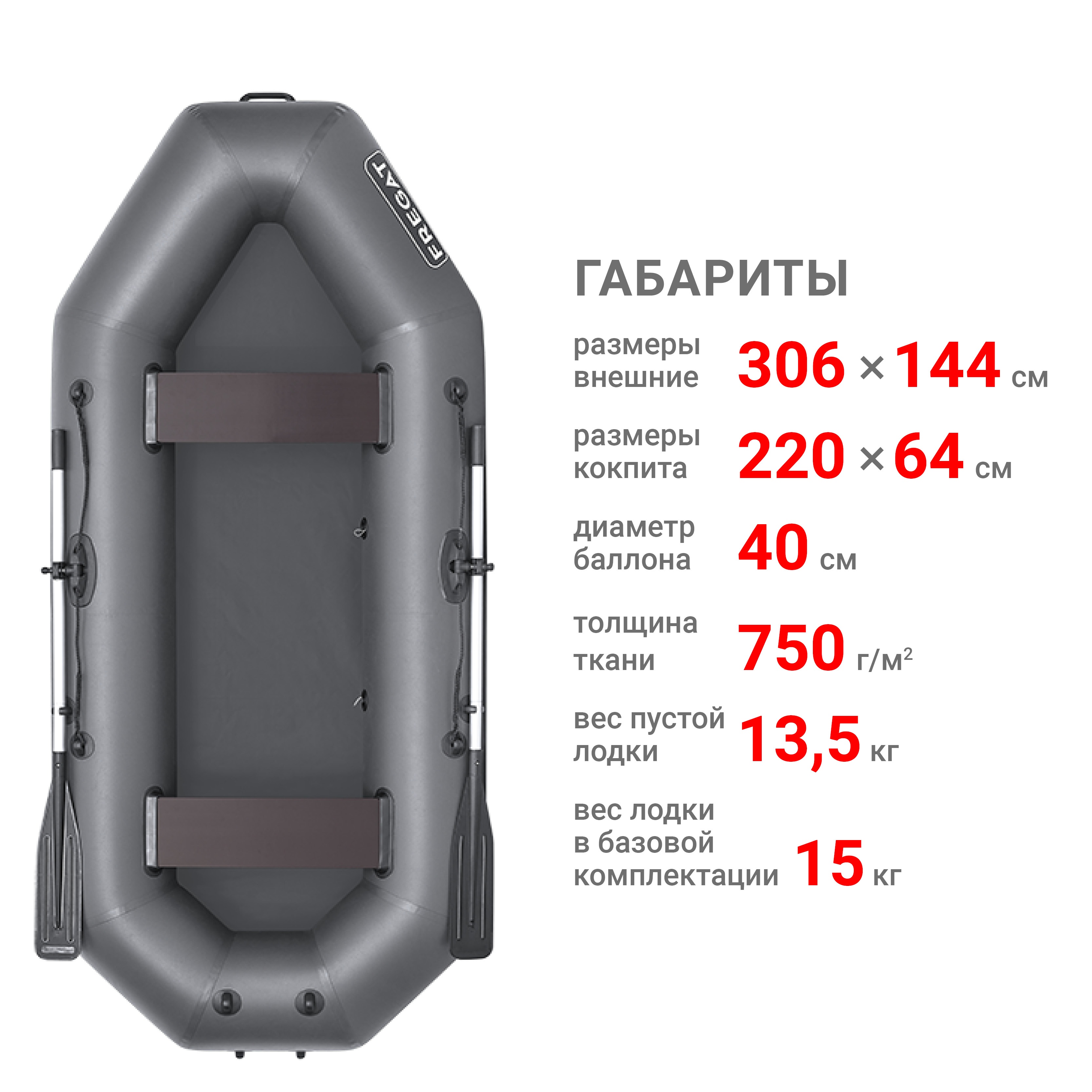 Лодка ПВХ Фрегат М-5 Лайт