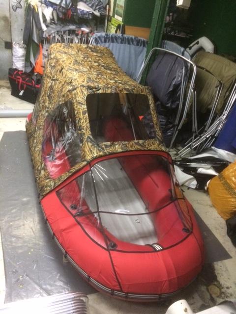 Тент ходовой комбинированный на лодку длиной 370-400 см