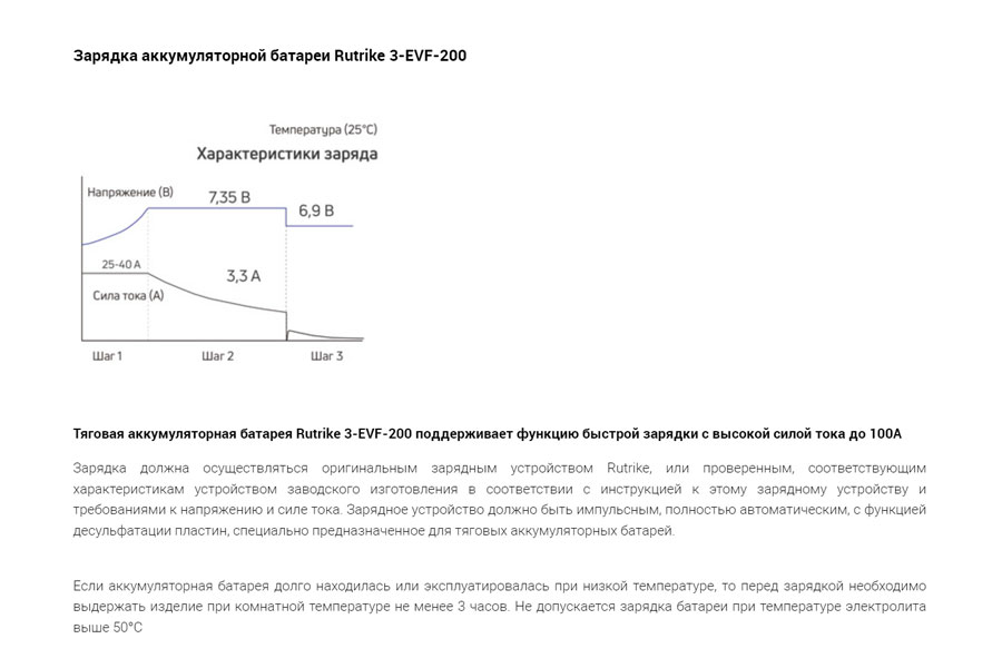 Тяговый аккумулятор RuTrike 3-EVF-200
