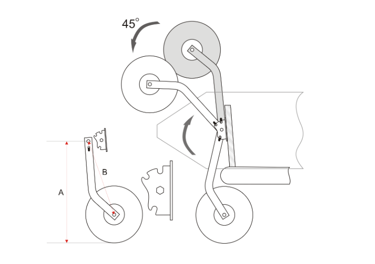 Транцевые колёса "Для лодок с НДНД Комбо" 211К
