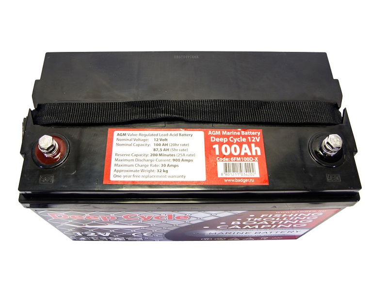 Тяговый аккумулятор Deep Cycle AGM 100Ah 12V