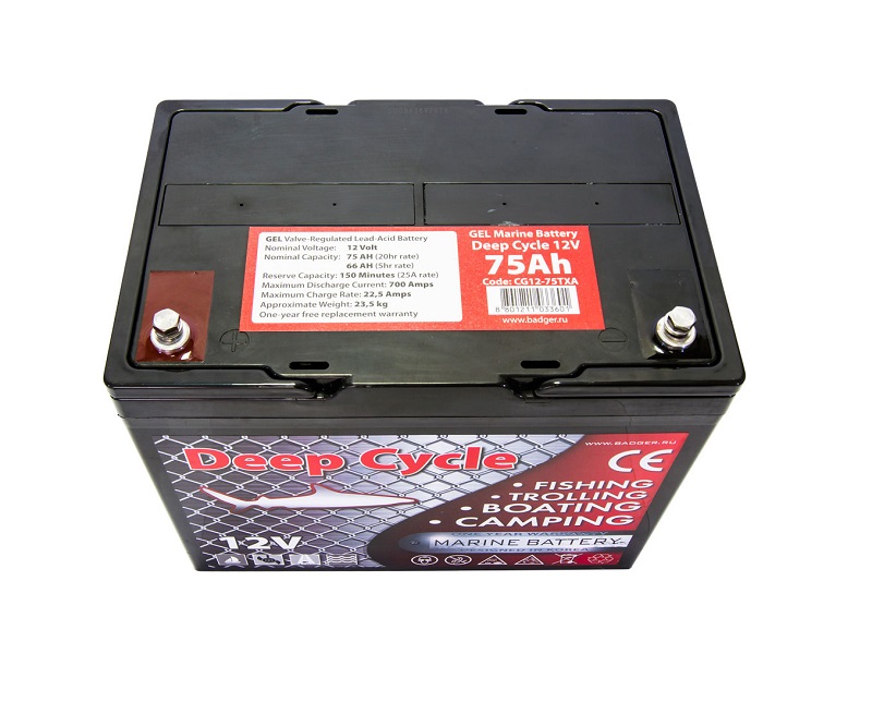 Тяговый аккумулятор Deep Cycle GEL 75Ah 12V