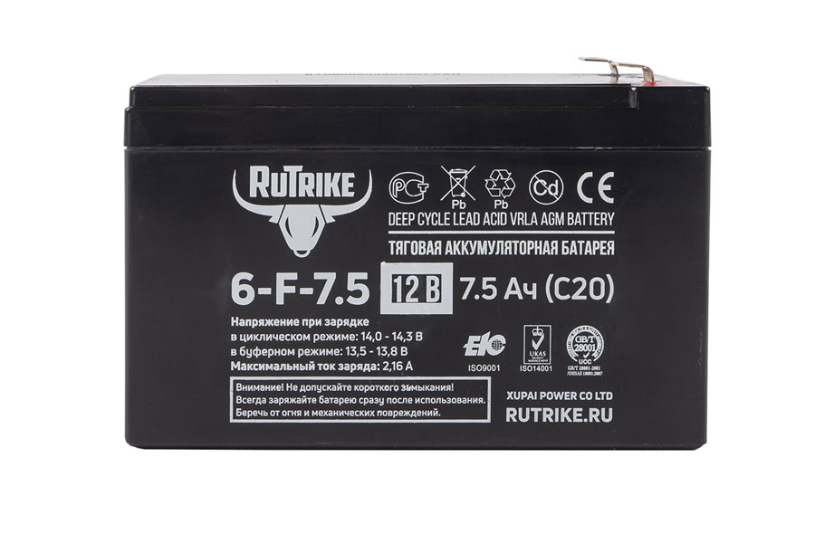 Тяговый аккумулятор RuTrike 6-F-7.5