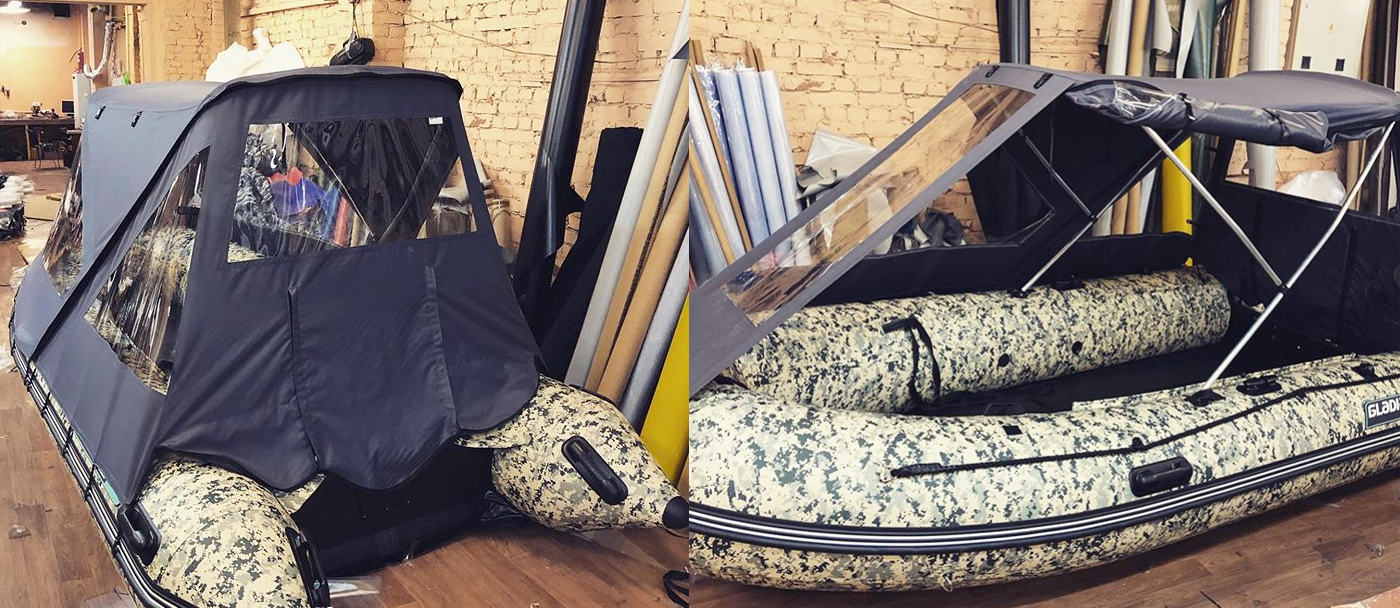 Тент трансформер на лодку длиной 300-320